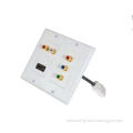 Wall Plate with Cable, HDMI + 2 RCA + RGB Component, Gold Plating, New Designs are Available